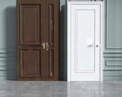 简欧门组合3D模型下载